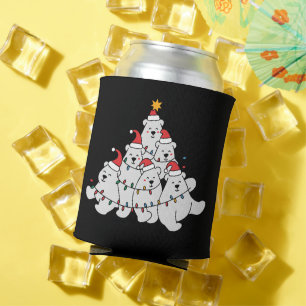 Polar-Bär-Weihnachtsbaum Lustige Tierbären Dosenkühler