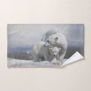 Polar Bären Familienbadehandtuch Badhandtuch Set