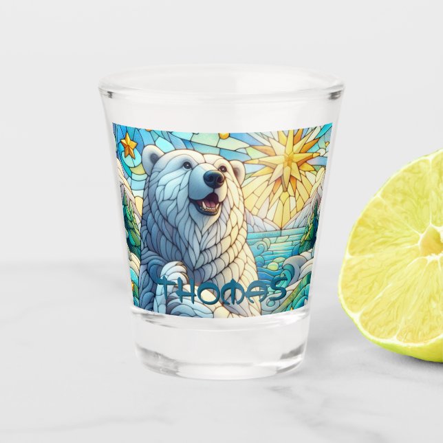 Polar Bären Imitate aus festgehaltenem Glas Person (Vorderseite)