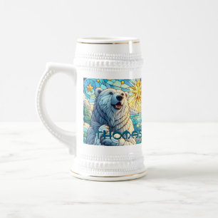 Polar Bären Imitate aus festgehaltenem Glas Person Bierglas