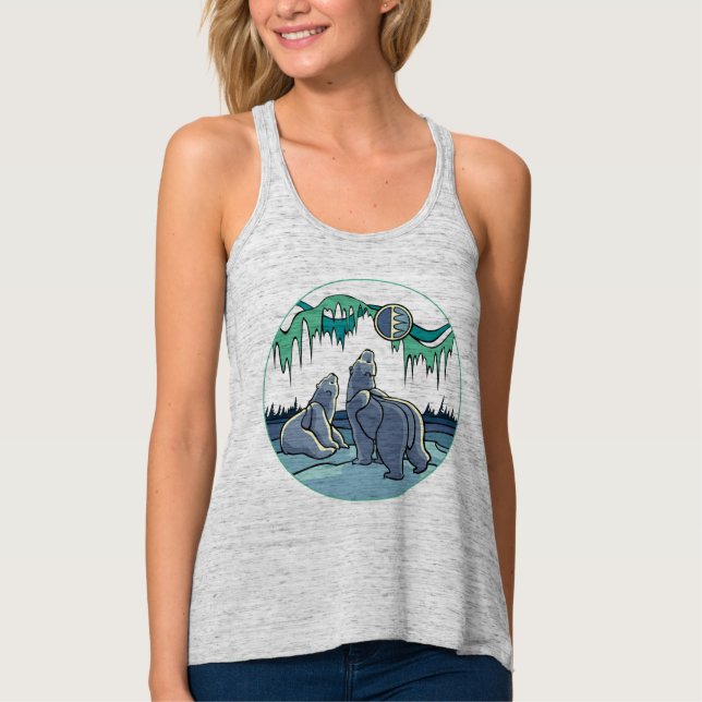 Polar Bären Top Shirt Bärenkunst Tops (Vorderseite)