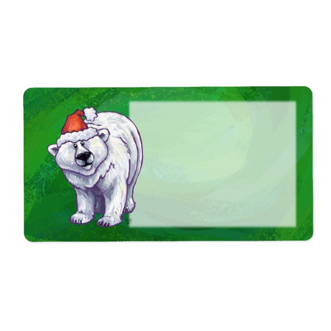 Polar Bären Weihnachten auf Grün (Vorne)