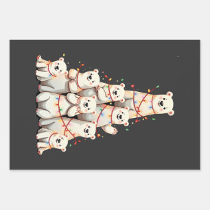 Polar Bären Weihnachtsbaum Frohe WeihnachtsWeihnac Geschenkpapier Set
