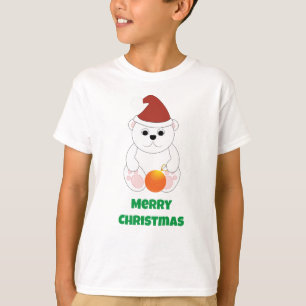 Polar Bären Weihnachtsfeier Weihnachtsmannmütze Pe T-Shirt