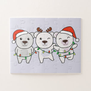 Polar Bären Weihnachtstiere Niedlich Polar Bear Ji