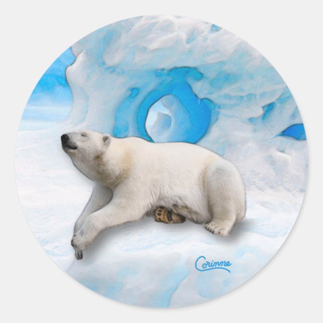 Polar Bear 1 - Aufkleber für den Umschlag (Vorderseite)