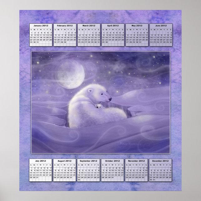 Polar Bear 2012 Year Calendar Poster (Vorne)