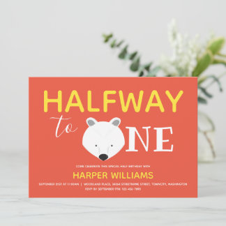 Polar Bear 6 Monate Baby Halbgeburt Einladung