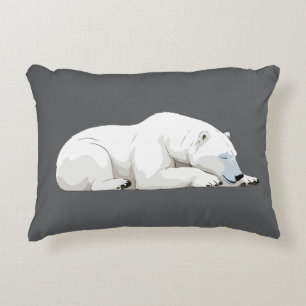 Polar Bear Adorable Süße Tier Schlafen Relaxen Dekokissen