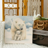 Polar Bear and Cub Arctic Elegante