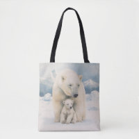 Polar Bear and Cub Arctic Elegante