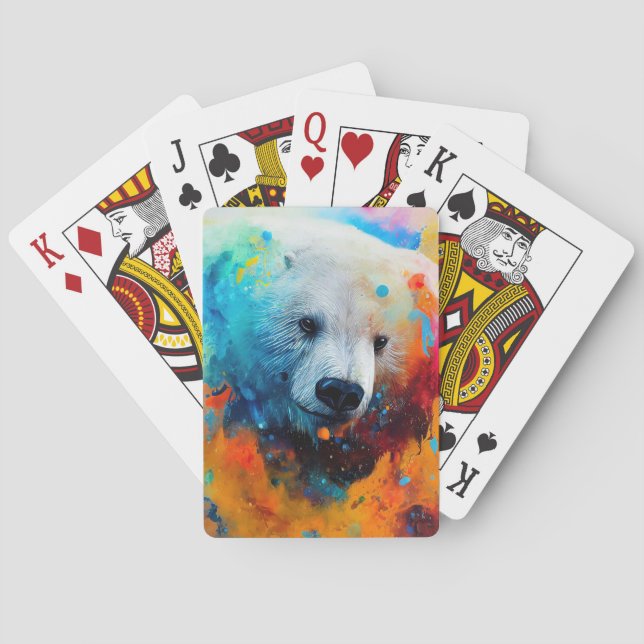 Polar Bear Animal Discovery Adventure Nature Spielkarten (Rückseite)