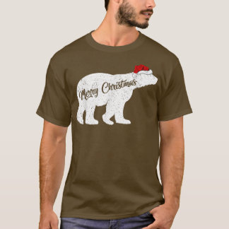 Polar Bear Animal Lover Xmas Weihnachtsmannmütze P T-Shirt
