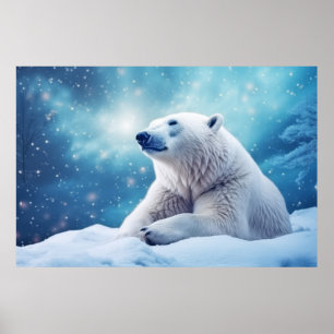 Polar Bear Animal Wildlife Wilderness Kunst Poster