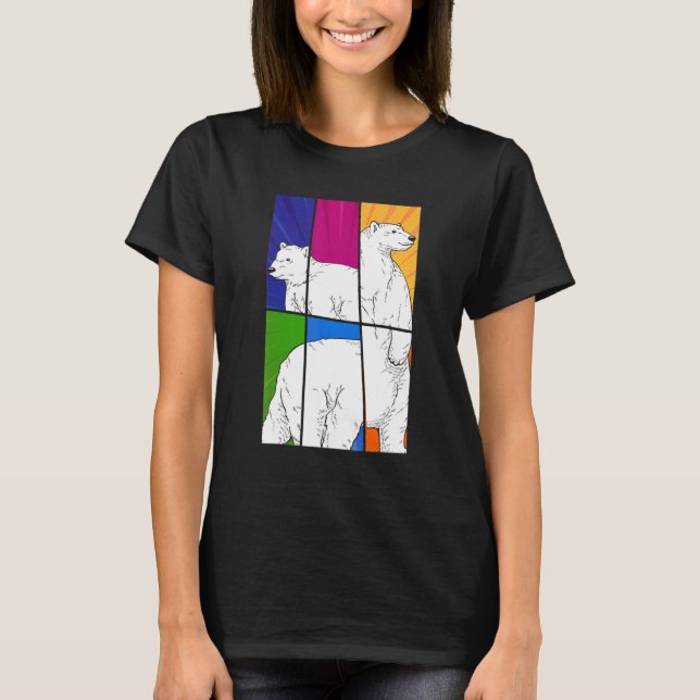Polar Bear Arctic Animal Pop Polar Bear T-Shirt (Vorderseite)