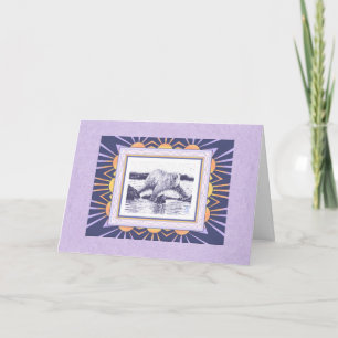 Polar Bear & Arctic Sun Blank Gruß Karte