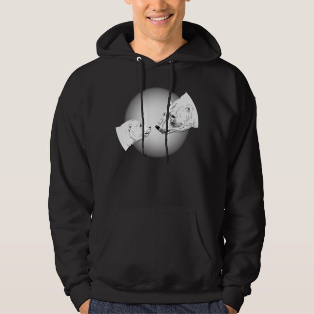 Polar Bear Art Hoodie Baby Bear Hoodie Shirts (Vorderseite)
