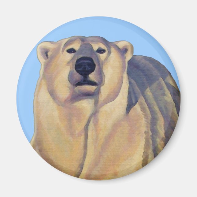 Polar Bear Art Kühlschrank Magent Wildlife Magnet (Vorne)