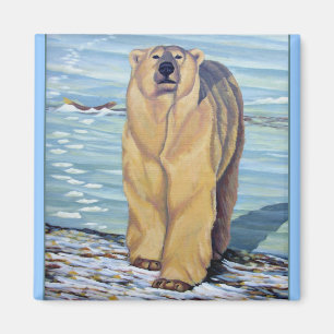 Polar Bear Art Kühlschrank Magent Wildlife Magnet