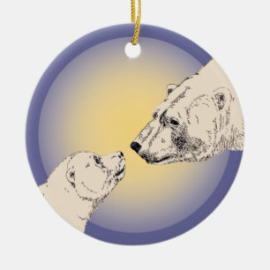 Polar Bear Art Ornament Bear Keepake Bärengeschenk