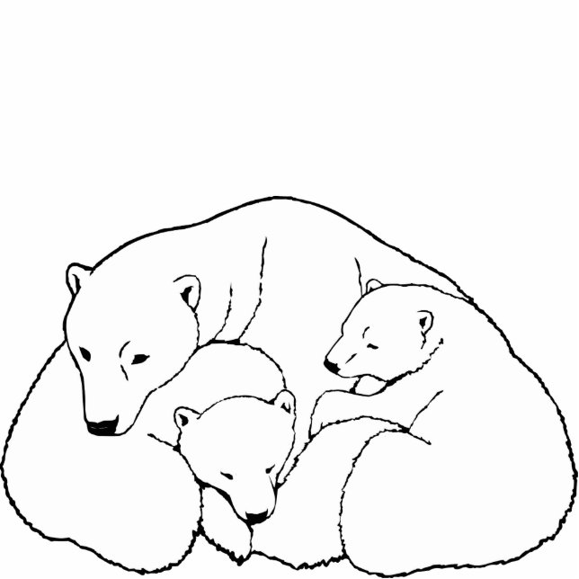 Polar Bear Art Ornament Bear Keepake & Gifts Fotoskulptur Ornament (Vorne)