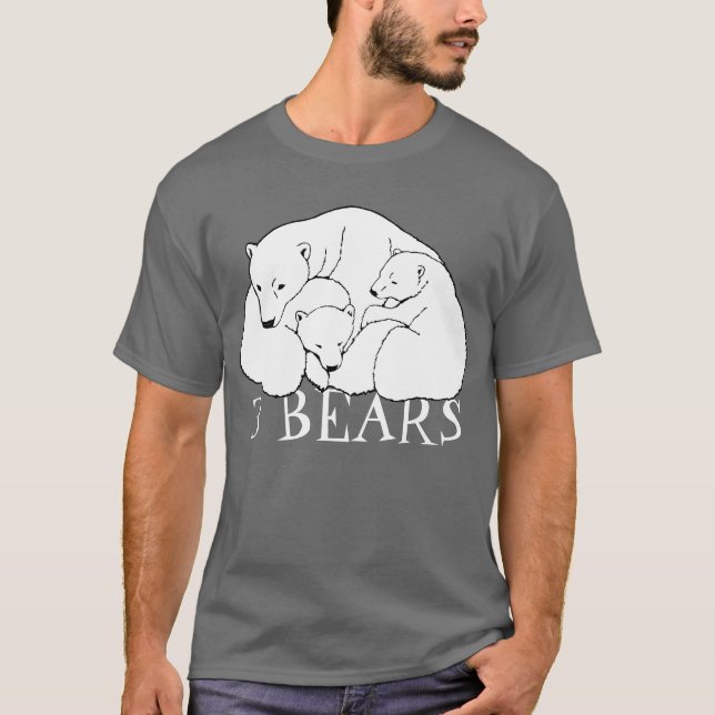 Polar Bear Art T - Shirt Bären Cubs Unisex T - Shi (Vorderseite)
