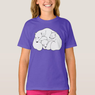 Polar Bear Art T - Shirt Girl's Bio Bear Shirt