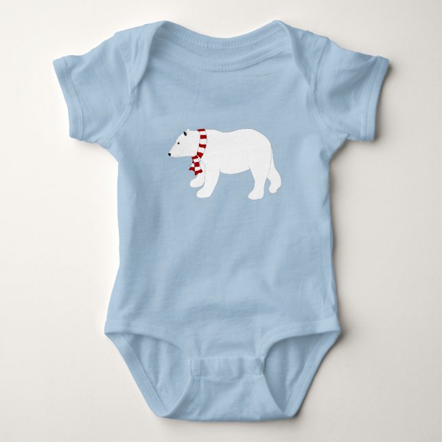 Polar Bear Baby Bodysuit Strampler (Vorderseite)