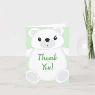 Polar Bear Baby Dusche Dankeskarte