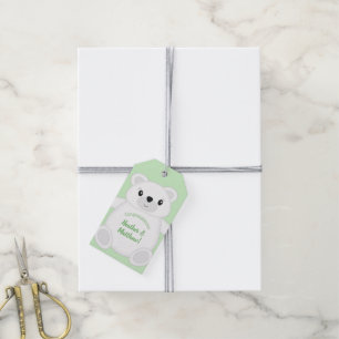 Polar Bear Baby Dusche Geschenkanhänger