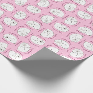 Polar Bear Baby Dusche Pink Girl Geschenkpapier