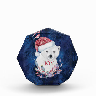 Polar Bear Baby Hat Bird Christmas Joy Fotoblock