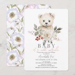 Polar Bear Baby It's Cold Outside Baby Shower Einladung