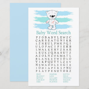 Polar bear Baby Shooter Word Search Game