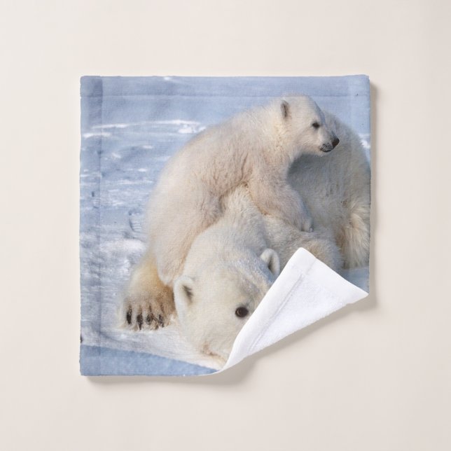 Polar Bear Badezimmer Handtuchhandtuch Sets (Waschlappen)