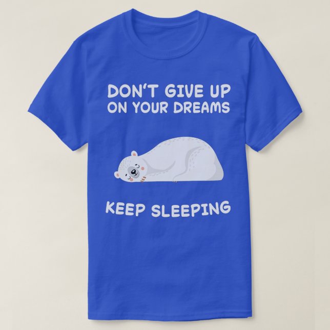 Polar Bear Bears Nickerchen Schlafen Pajama Nachts T-Shirt (Design vorne)