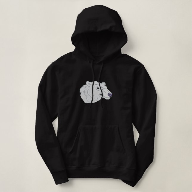 Polar Bear Bestickter Hoodie (Design vorne)