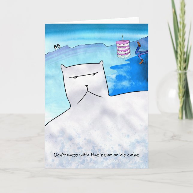 Polar Bear Birthday Card Karte (Vorderseite)