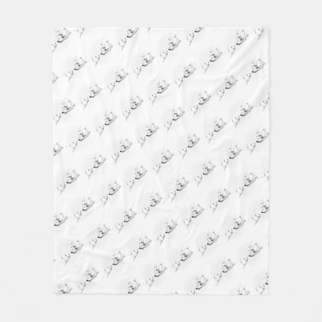 Polar Bear Blanket Mutter und Bärenkuppe Blankets Fleecedecke (Vorderseite)