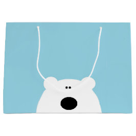 Polar Bear Blue Große Geschenktüte