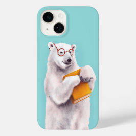 Polar Bear Book Lover Nerdy Case-Mate iPhone 14 Hülle