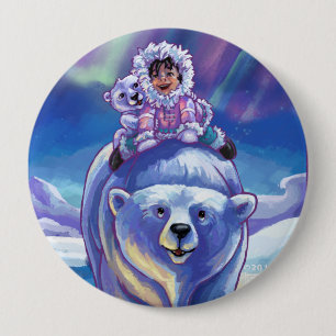 Polar Bear Bus Button