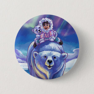 Polar Bear Bus Button