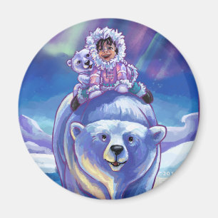 Polar Bear Bus Magnet