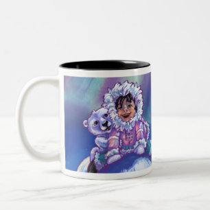 Polar Bear Bus Zweifarbige Tasse