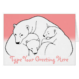 Polar Bear Cards Personalisierte Baby Bear Cards