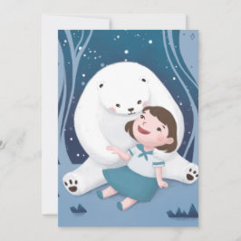 Polar Bear & Child Illustration Einladung