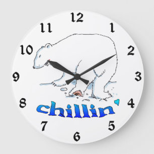 Polar Bear Chill Wanduhr