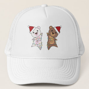 Polar Bear Christmas Niedlicher Tiere Polar Bear B Truckerkappe