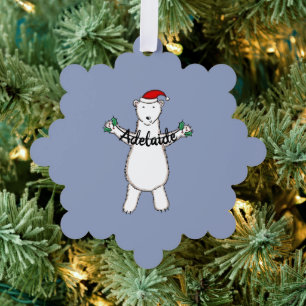 Polar Bear Christmas Ornament Karte